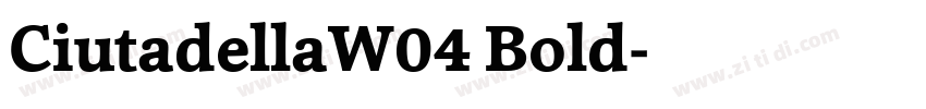 CiutadellaW04 Bold字体转换